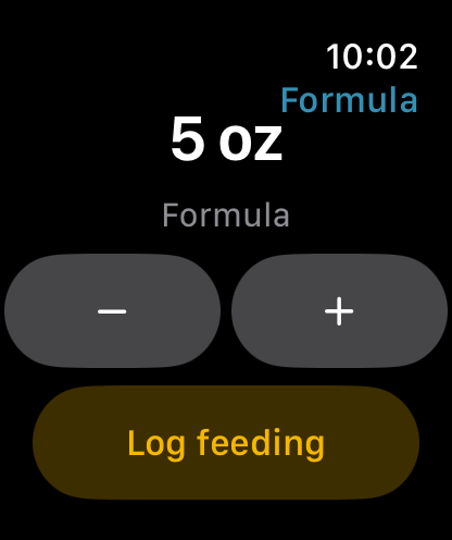 Apple Watch feeding
